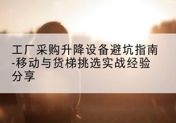 连云港移动式升降机怎么选-工厂采购升降设备避坑指南-移动与货梯挑选实战经验分享