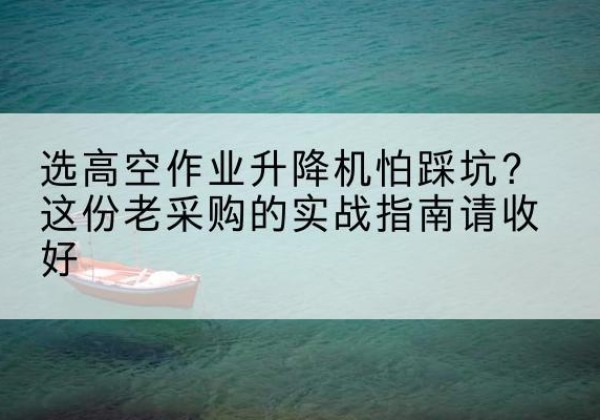 连云港高空作业升降机厂家推荐-选高空作业升降机怕踩坑？这份老采购的实战指南请收好